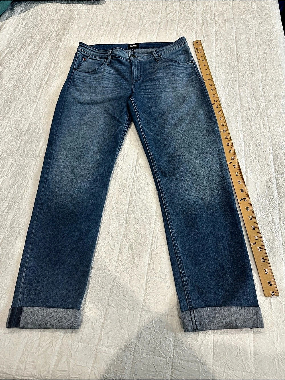 Hudson Bacara Straight Crop Straight Crop Jeans in Blue Waist 31 Like New